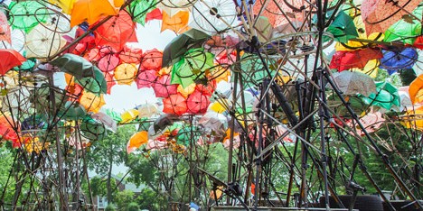 Governors Island pavilions will be recycled to create shade for people and homes for oysters