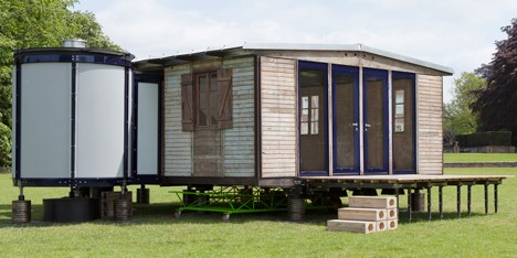 Richard Rogers' adaptation of Jean Prouve's 6x6 demountable house for Galerie Patrick Seguin