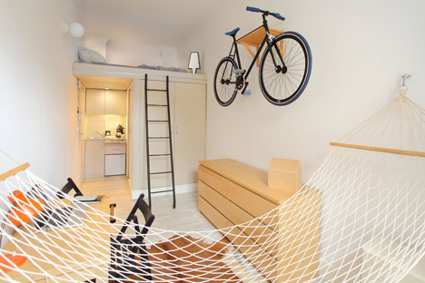 Szymon Hanczar crams his entire city home into 13 square metres