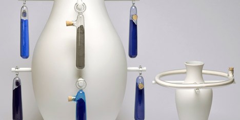 Glazing pigments and vases kept separate for A Matter of Colour exhibition