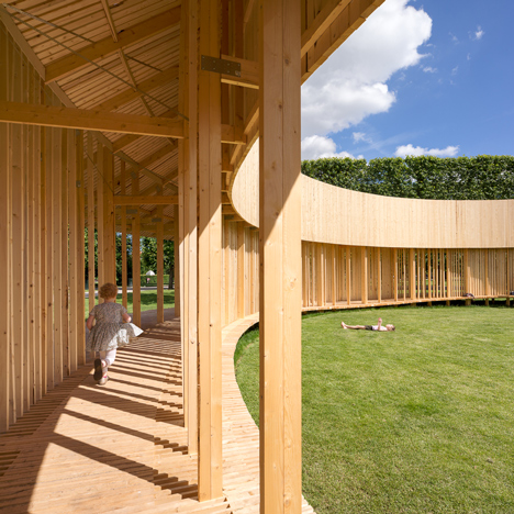 Christiansen and Andersen create a pavilion of wooden walkways in Copenhagen castle grounds
