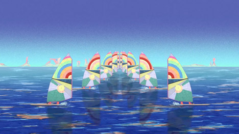 A man skips traffic and goes on an inter-galactic voyage of colour in Grand Soleil's Misfits music video