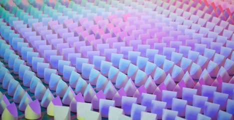Gradients, Reflections and Doted Lamp by Studio Dennis Parren