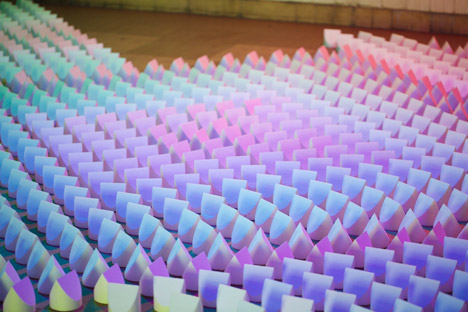 Gradients, Reflections and Doted Lamp by Studio Dennis Parren