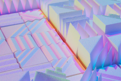 Gradients, Reflections and Doted Lamp by Studio Dennis Parren