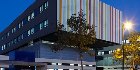 Photoluminescent stripes allow Ibiza’s Can Misses Hospital to glow by night