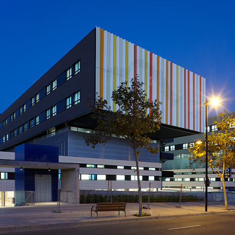 Photoluminescent stripes allow Ibiza’s Can Misses Hospital to glow by night