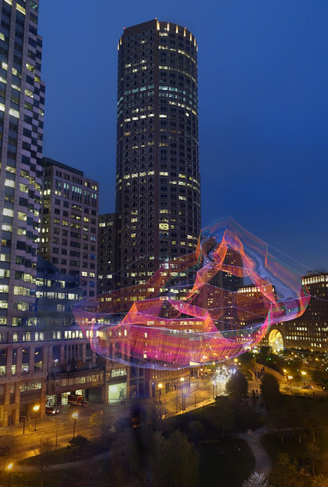 As If It Were Already Here Boston installation by Janet Echelman