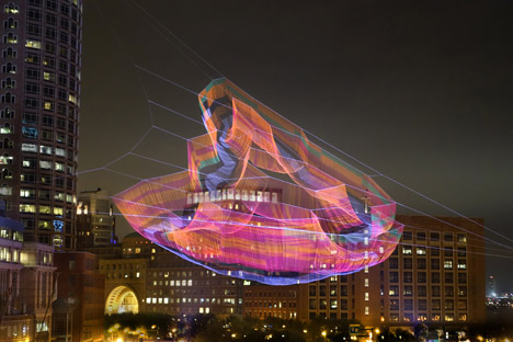 As If It Were Already Here Boston installation by Janet Echelman
