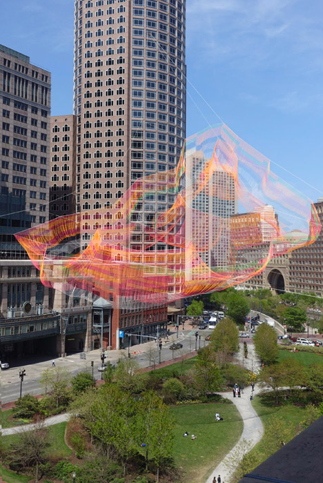 As If It Were Already Here Boston installation by Janet Echelman