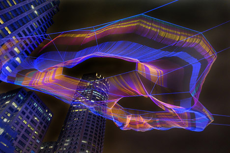 As If It Were Already Here Boston installation by Janet Echelman