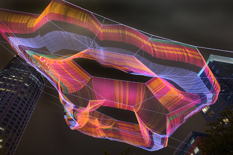 As If It Were Already Here Boston installation by Janet Echelman