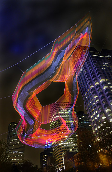 As If It Were Already Here Boston installation by Janet Echelman