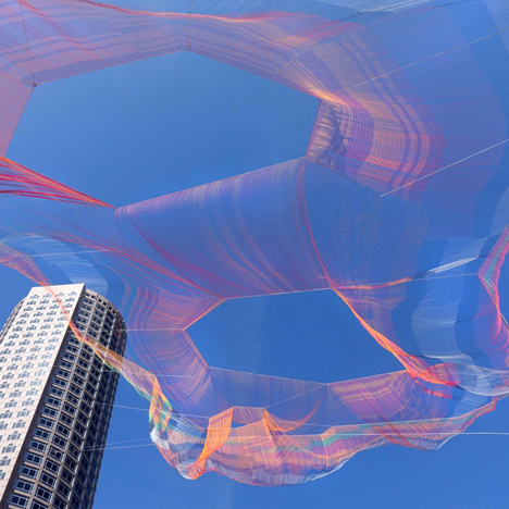 As If It Were Already Here Boston installation by Janet Echelman