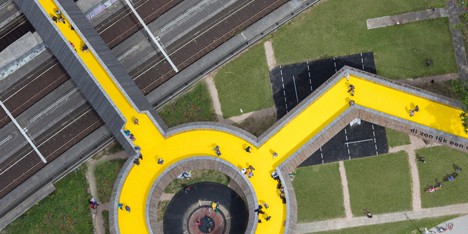 Crowdfunded Luchtsingel pedestrian bridge opens in Rotterdam