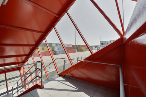 Shipping Container Terminal office building by Potash Architects