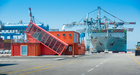 Shipping Container Terminal office building by Potash Architects
