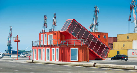 Shipping Container Terminal office building by Potash Architects