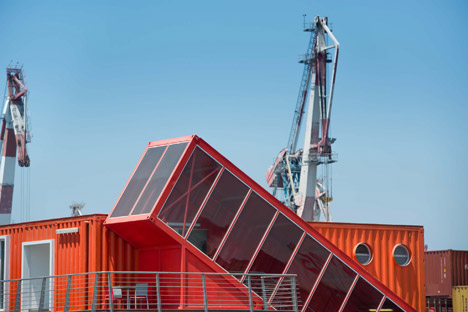 Shipping Container Terminal office building by Potash Architects