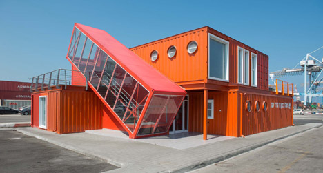 Shipping Container Terminal office building by Potash Architects