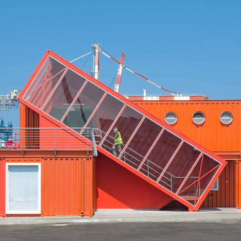 Shipping Container Terminal office building by Potash Architects