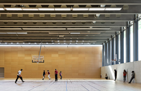 Jules Ladoumègue Sports Centre by Dietmar Feichtinger Architectes
