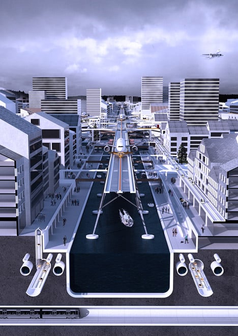 Stockholm City Airport by Alex Sutton for The Bartlett graduate show 2015