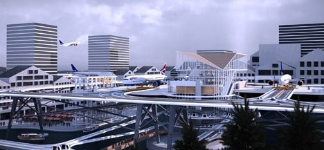 Stockholm City Airport by Alex Sutton for The Bartlett graduate show 2015
