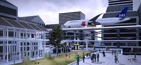 Stockholm City Airport by Alex Sutton for The Bartlett graduate show 2015