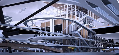 Stockholm City Airport by Alex Sutton for The Bartlett graduate show 2015
