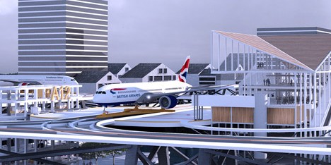 Stockholm City Airport by Alex Sutton for The Bartlett graduate show 2015