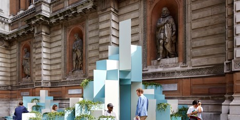 Unexpected Hill provides seating and climbing opportunities at the Royal Academy of Arts