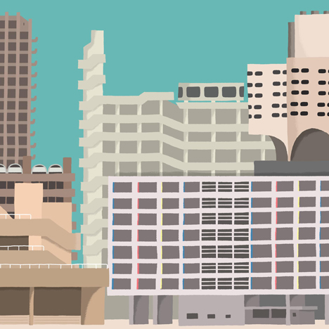 Brutalism illustration by Daniel Frost