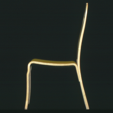 The typical profile of the chairs in the series