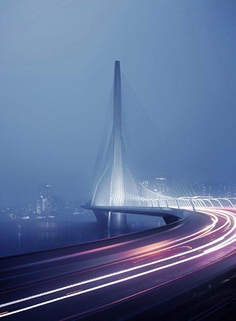 Danjiang Bridge by Zaha Hadid