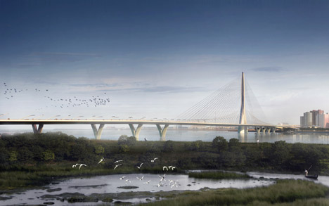 Danjiang Bridge by Zaha Hadid