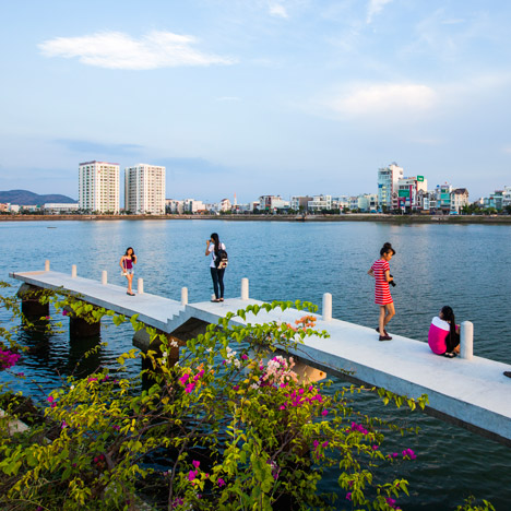 Waterside park by MIA Design Studio runs alongside a lake in Vietnam