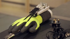 Early prototype of Morten Grönning's Happaratus power glove
