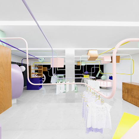 Anagrama creates oversized bead maze for Kindo children’s boutique