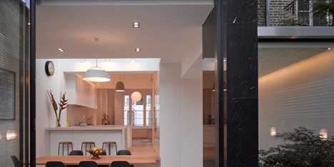 Paul Archer Design pairs glass with marble for extension to a remodelled London townhouse