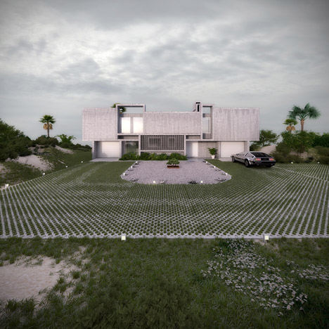 Paul Rudolph Milam Residence renders by Dan Huh