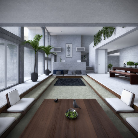 Paul Rudolph Milam Residence renders by Dan Huh