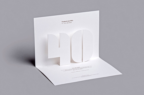 Miró Foundation 40th anniversary pop-up card designed by Mucho