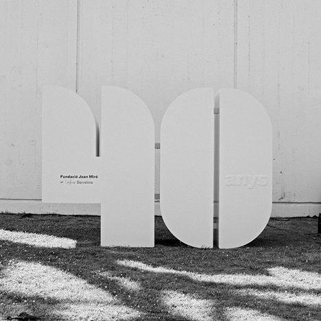 Miró Foundation 40th anniversary 3D type designed by Mucho