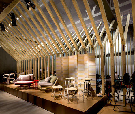 Moroso's stand at Salone del Mobile 2015 by Patricia Urquiola