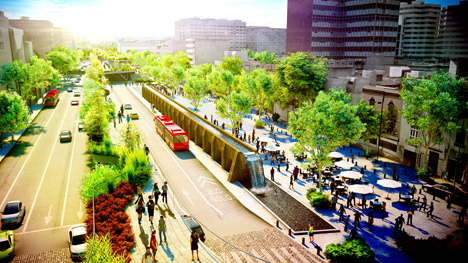 Linear park in Mexico City by Fernando Romero