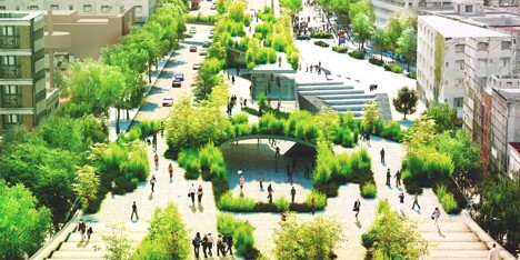 Linear park in Mexico City by Fernando Romero