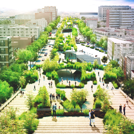 Linear park in Mexico City by Fernando Romero