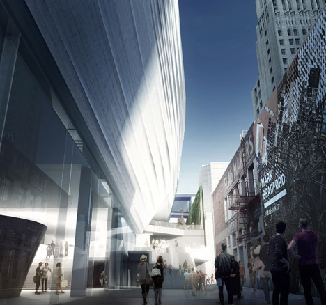 The Howard Entrance to Snøhetta's extension to SFMOMA. Image courtesy of MIR and Snøhetta