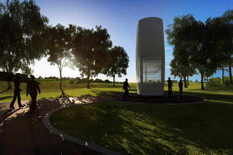 Smog Free Project Live by Studio Roosegaarde